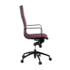 sillon de oficina rojo croma estructura negra ecopiel piel sintetica 4