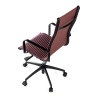 sillon de oficina rojo croma estructura negra ecopiel piel sintetica 8