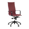 Silla oficina de diseño Croma, respaldo alto, estructura negra - ROJO