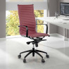 sillon de oficina rojo croma estructura negra ecopiel piel sintetica 2