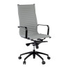 Silla oficina de diseño Croma, respaldo alto, estructura negra - Gris