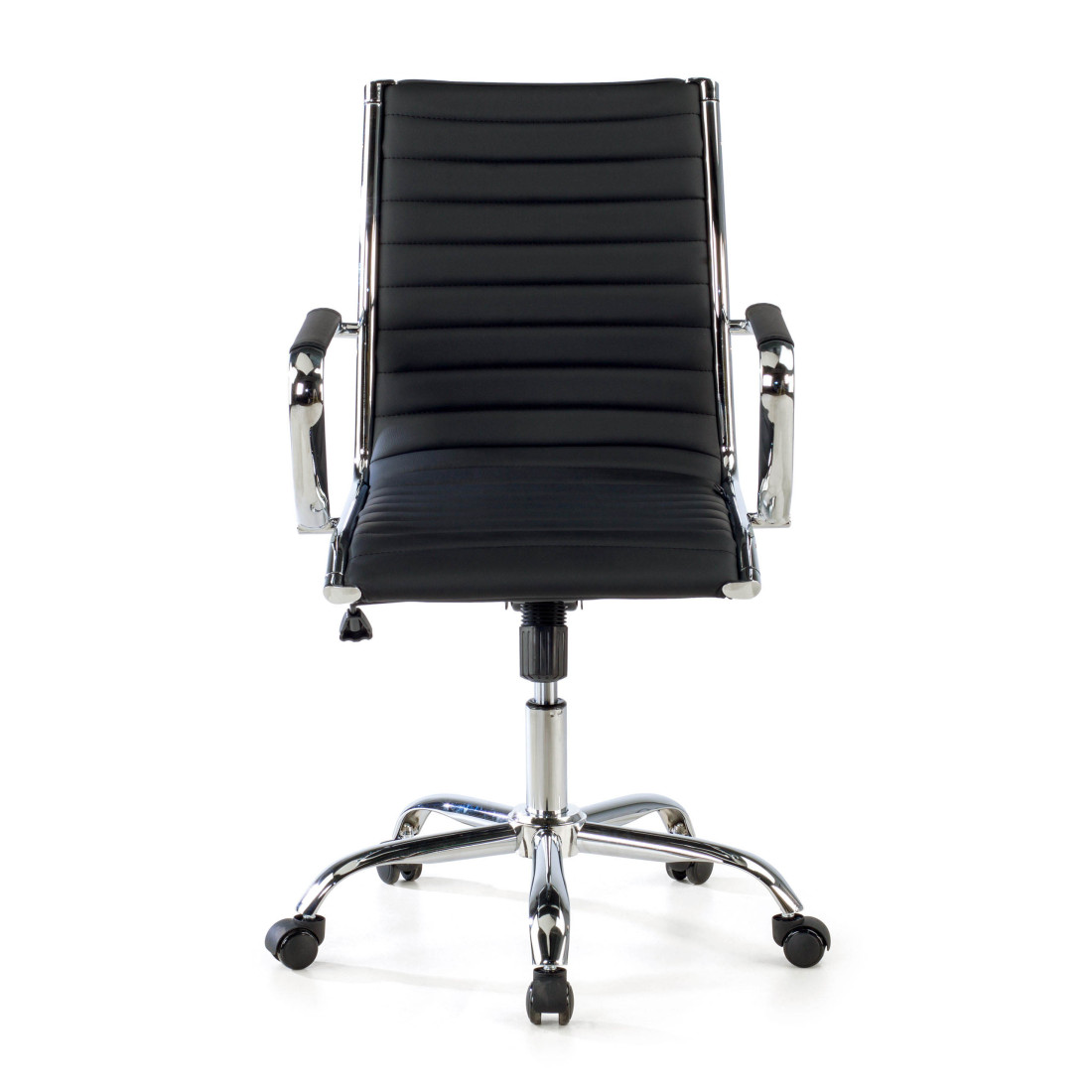 sillon de oficina negro milano piel sintetica 3