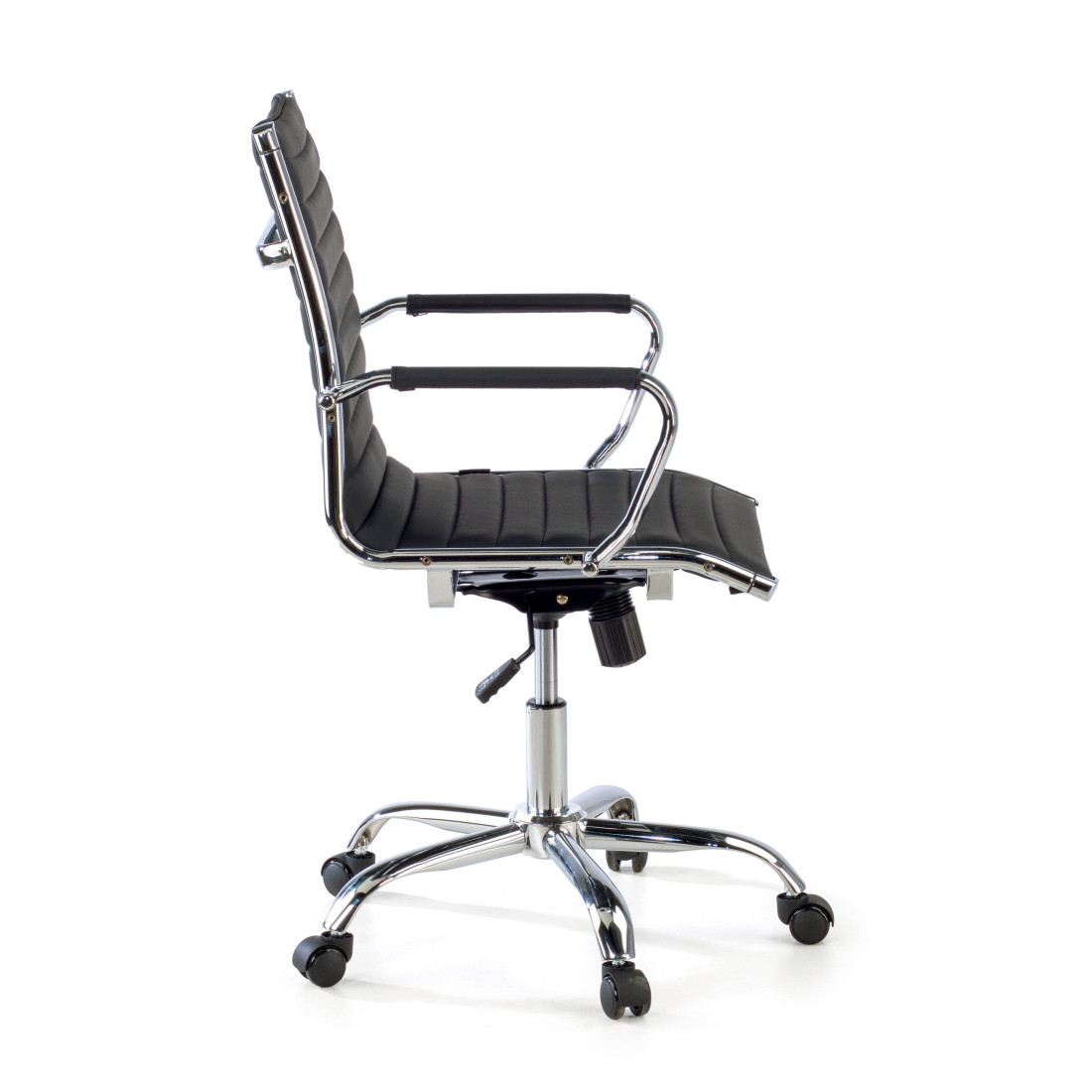 sillon de oficina negro milano piel sintetica 4