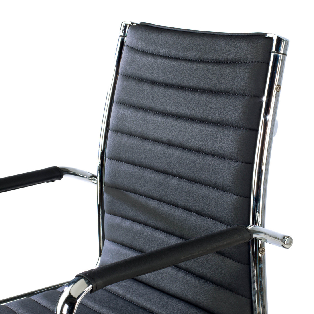 sillon de oficina negro milano piel sintetica 6