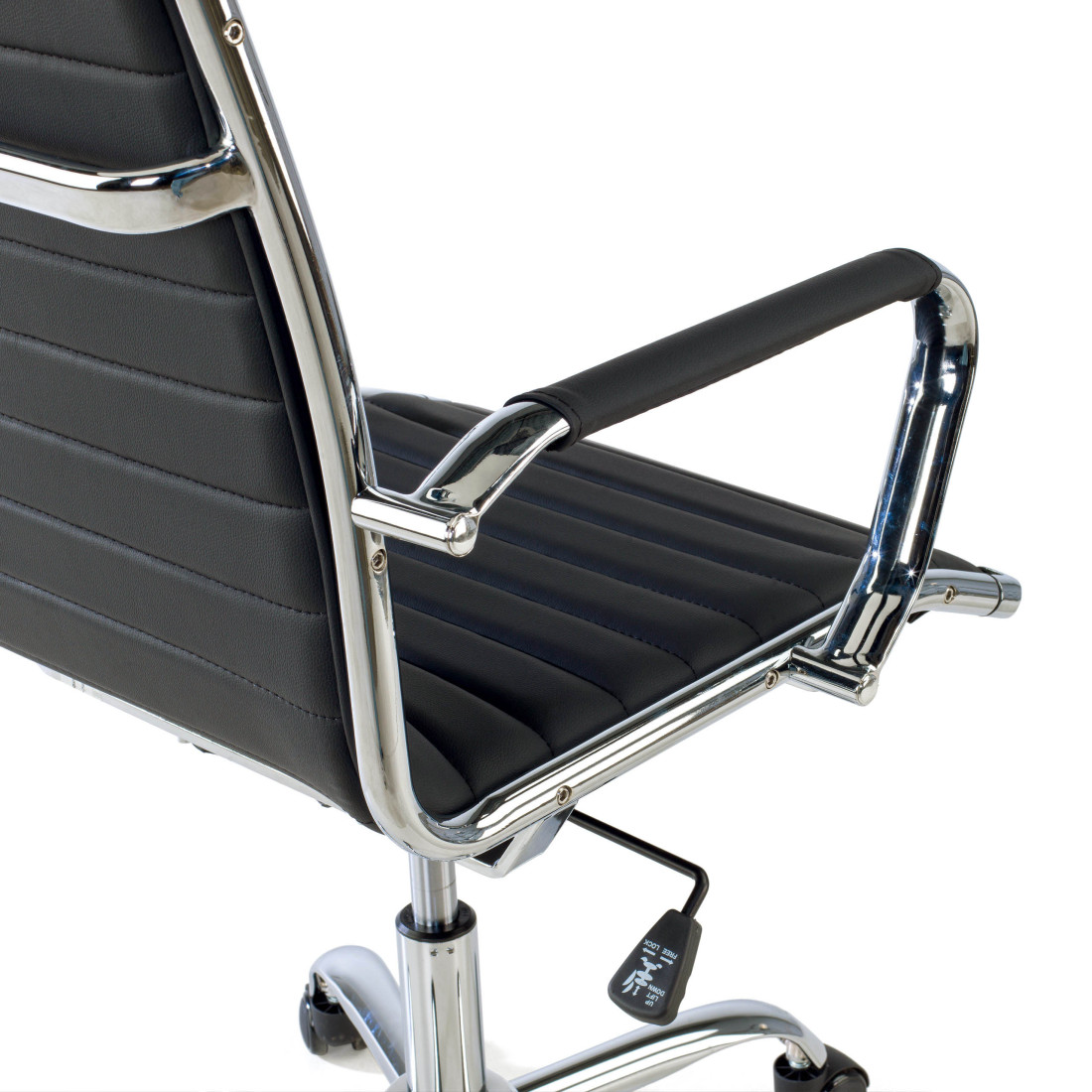 sillon de oficina negro milano piel sintetica 5