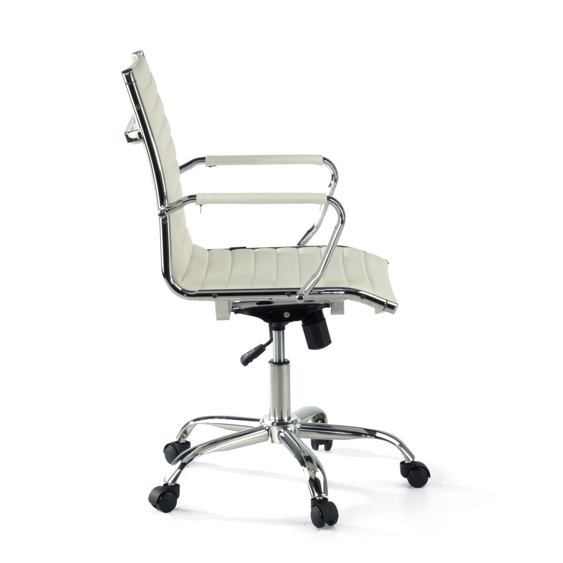 sillon de oficina blanco milano piel sintetica 4