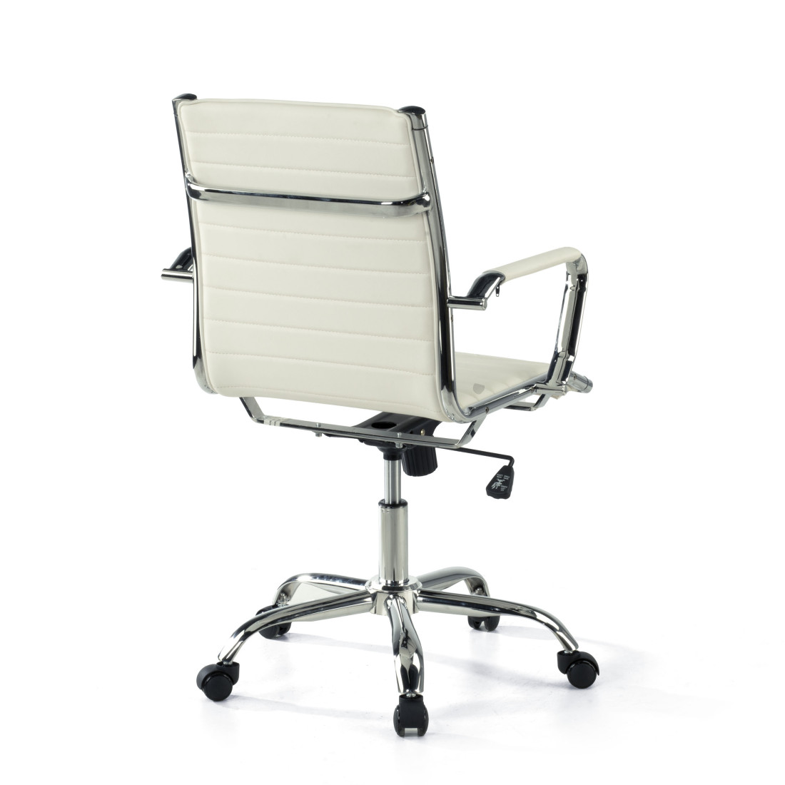 sillon de oficina blanco milano piel sintetica 9