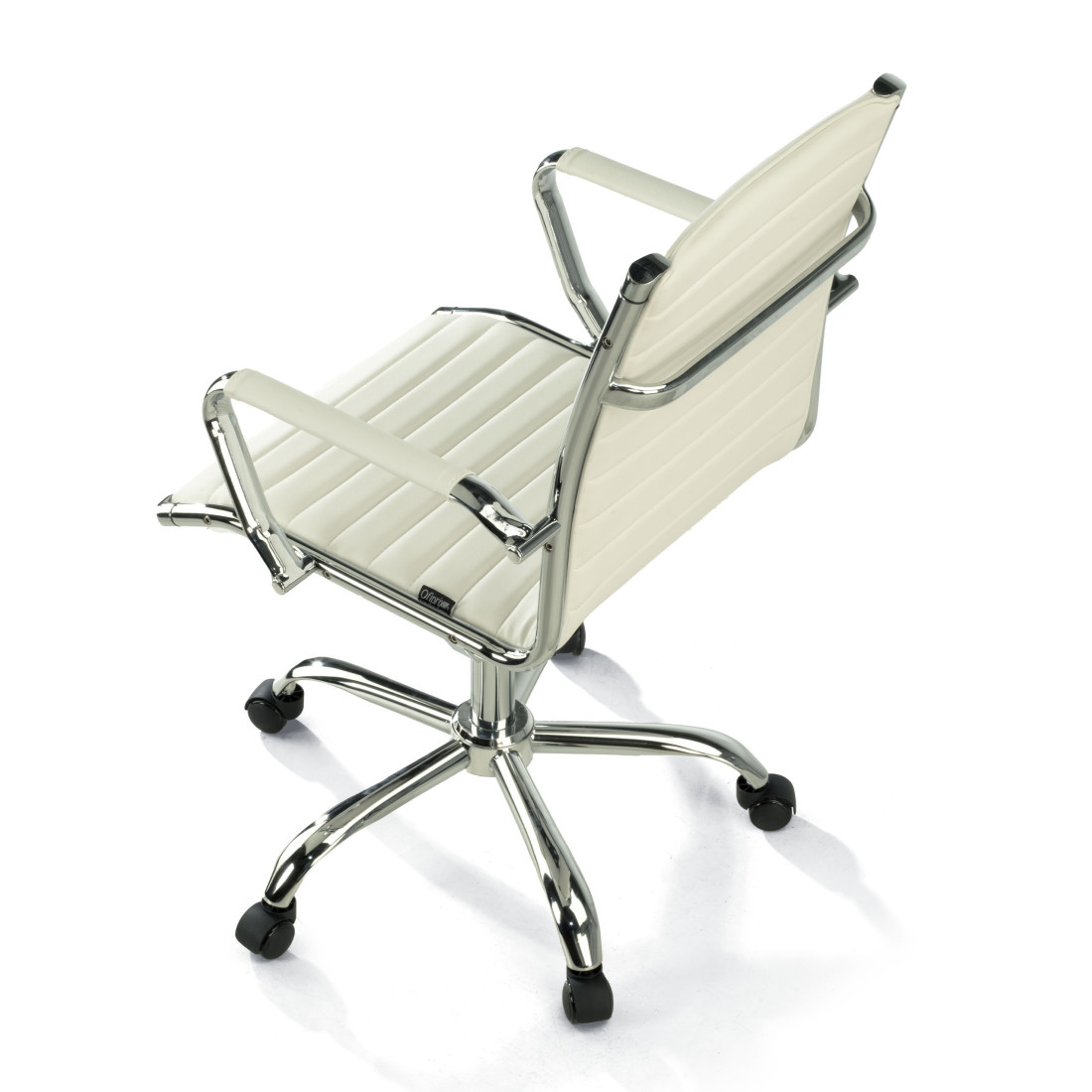 sillon de oficina blanco milano piel sintetica 8