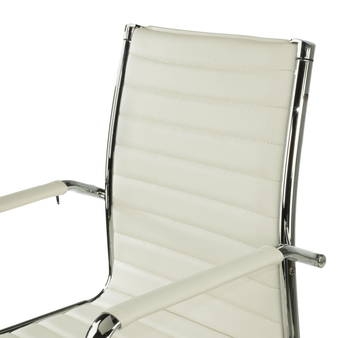 sillon de oficina blanco milano piel sintetica 6