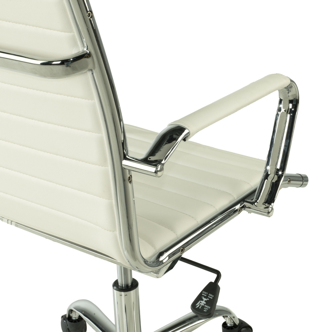 sillon de oficina blanco milano piel sintetica 5