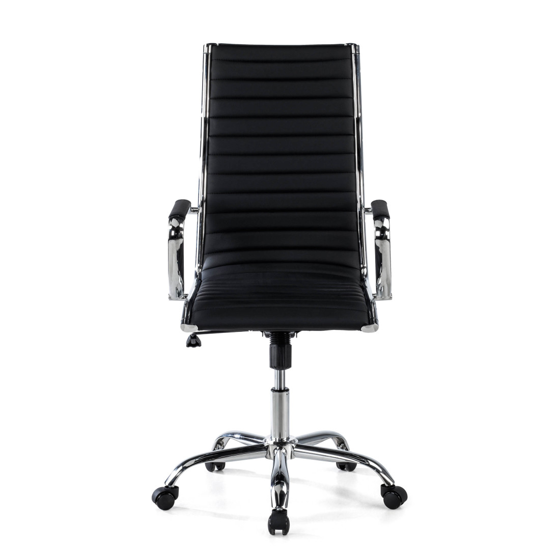 sillon de oficina negro milano piel sintetica 3