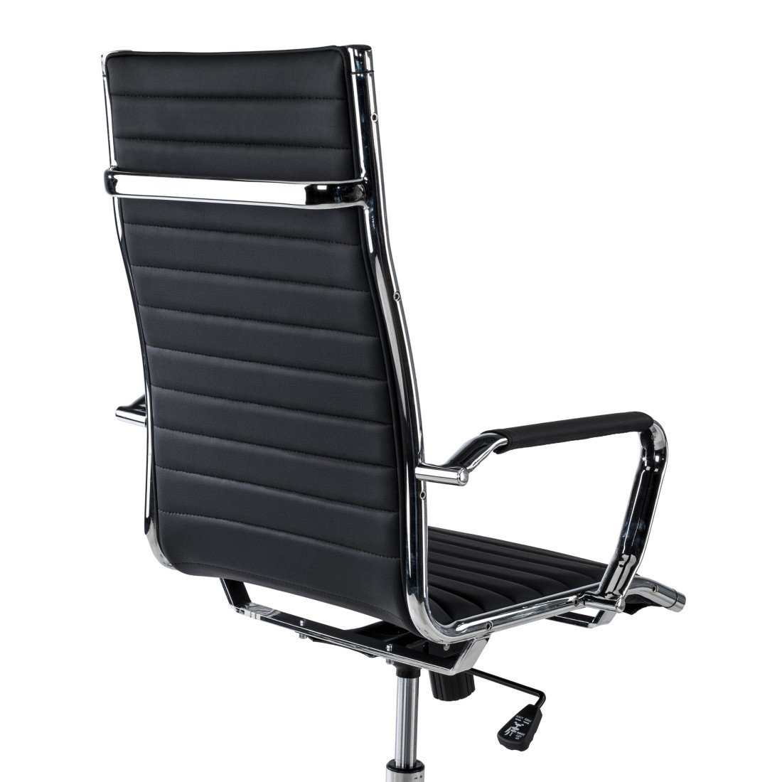 sillon de oficina negro milano piel sintetica 6