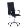 Sillón Oficina de diseño Milano, respaldo alto ecopiel - NEGRO