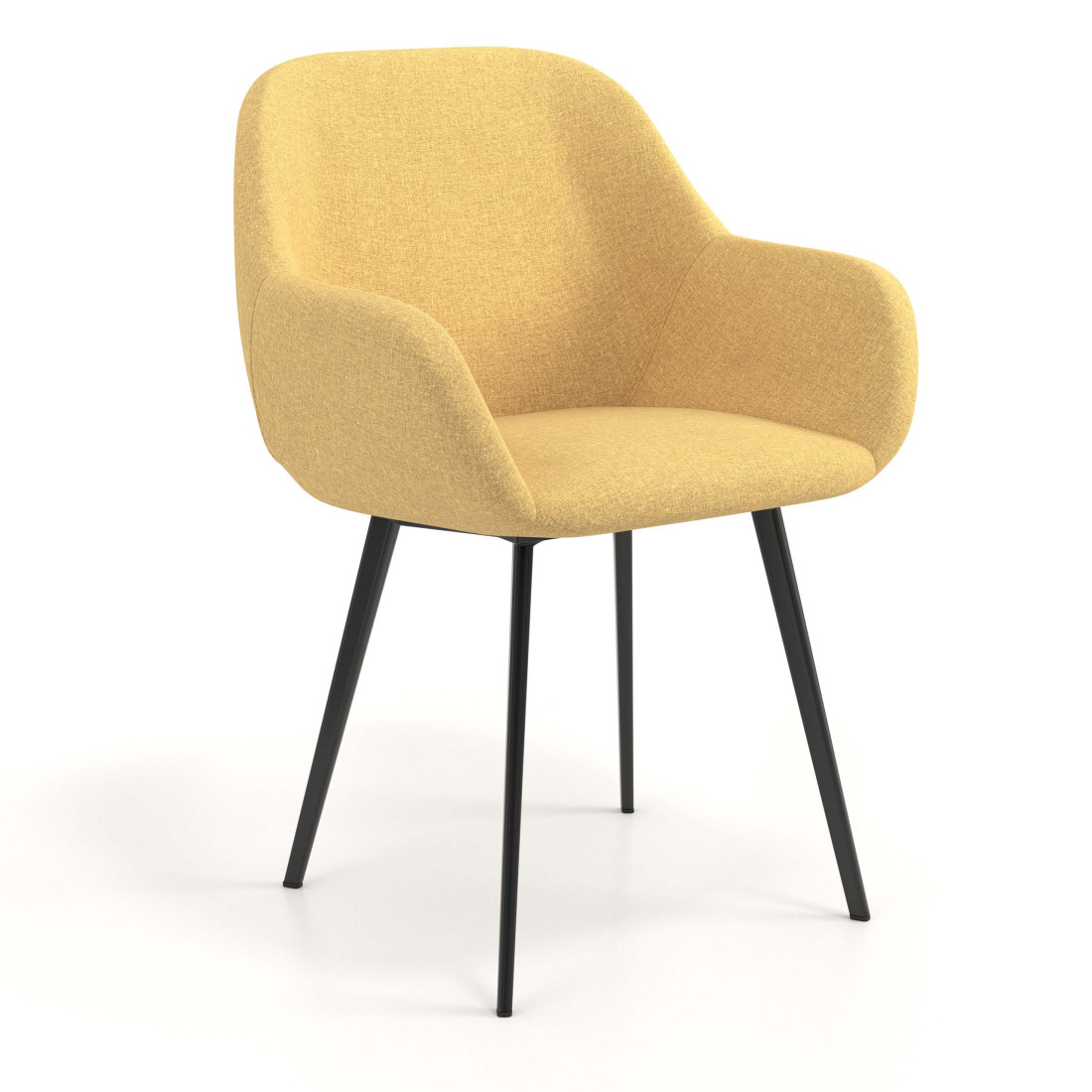 silla confidente amarillo moon 4 patas 1