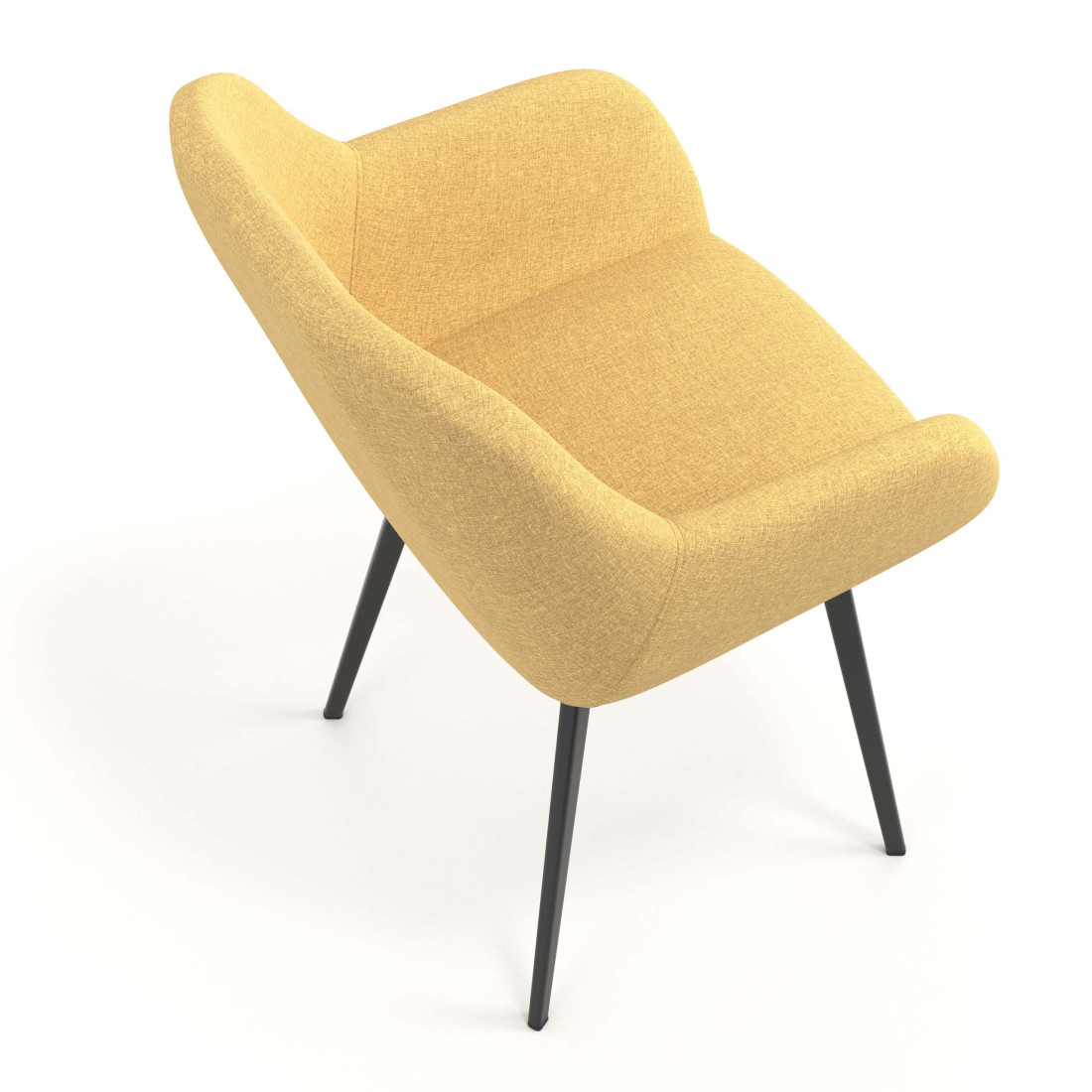 silla confidente amarillo moon 4 patas 7