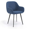 Silla Confidente Moon Estructura 4 patas - AZUL
