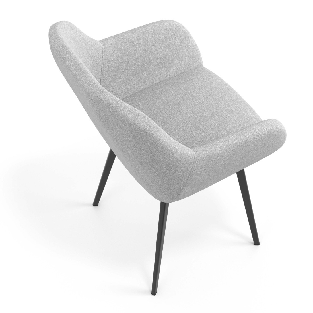 silla confidente gris moon 4 patas 7