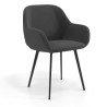 Silla Confidente Moon Estructura 4 patas - Antracita