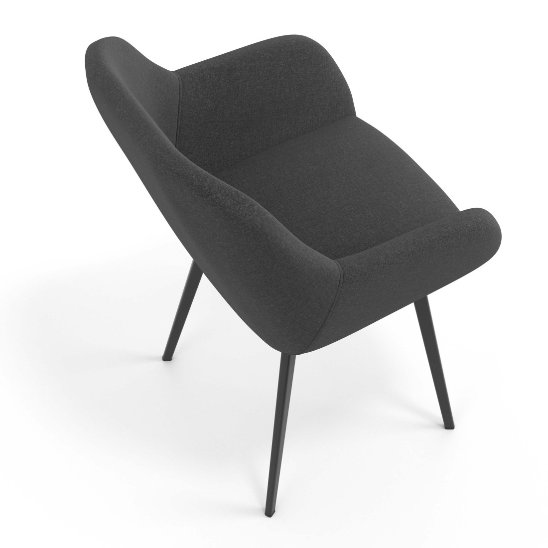 silla confidente antracita moon 4 patas 7