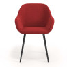 silla confidente rojo moon 4 patas 4