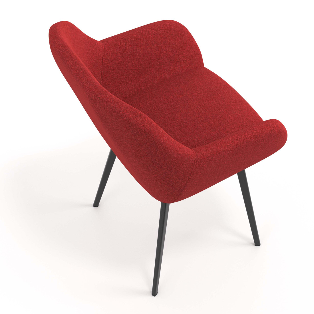 silla confidente rojo moon 4 patas 7