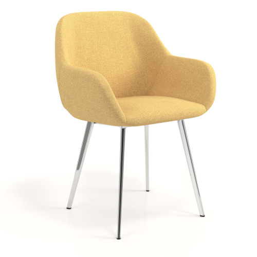 Silla Confidente Moon Estructura 4 patas - cromo