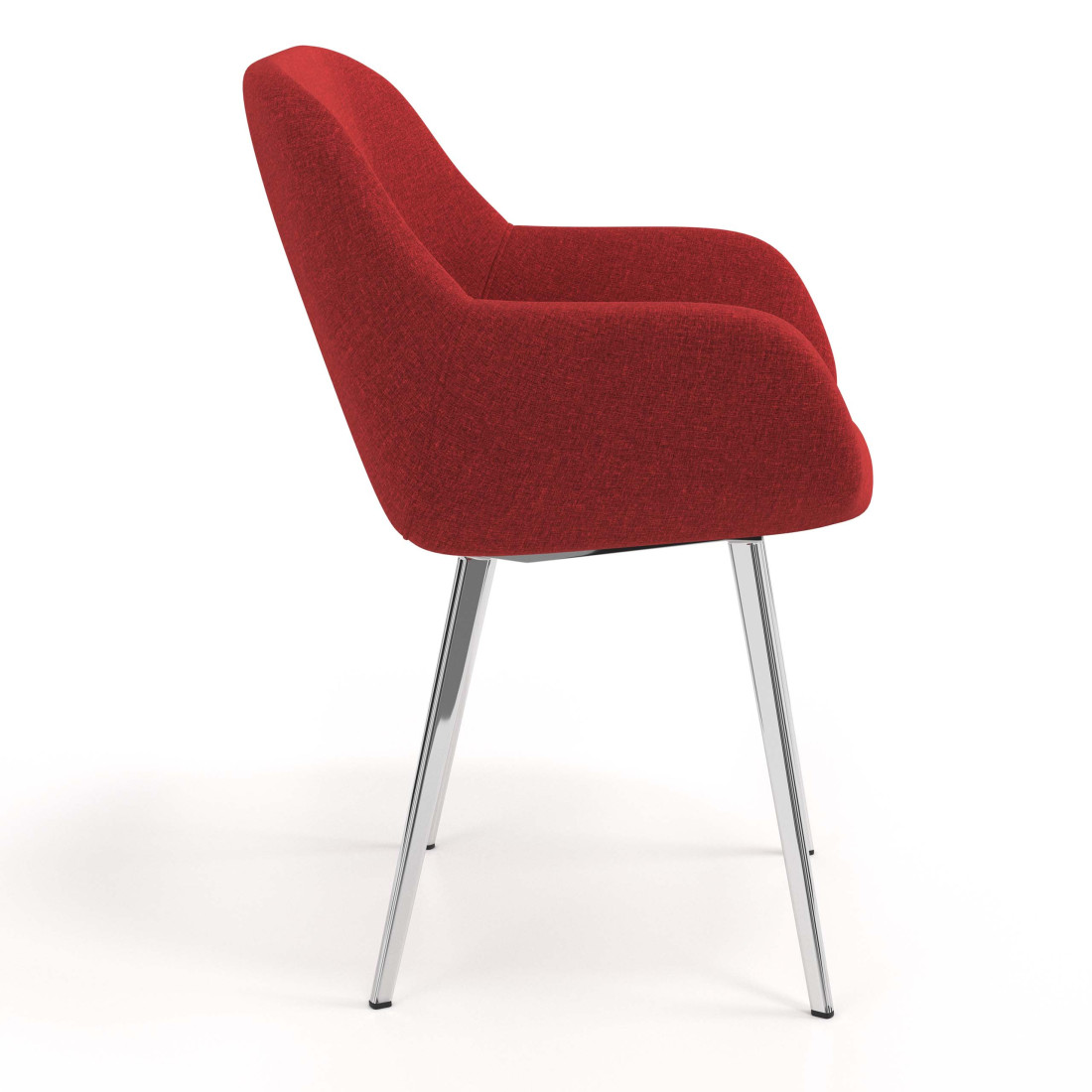 silla confidente rojo moon 4 patas 3