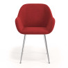 silla confidente rojo moon 4 patas 4