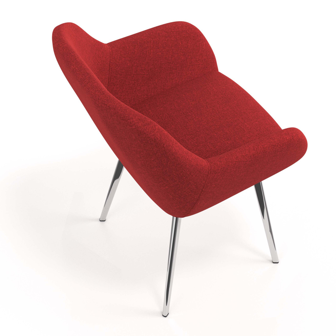 silla confidente rojo moon 4 patas 7