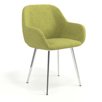 Silla Confidente Moon Estructura 4 patas - VERDE, cromo