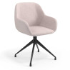 Silla de reuniones Moon Base de aluminio giratoria - Beige