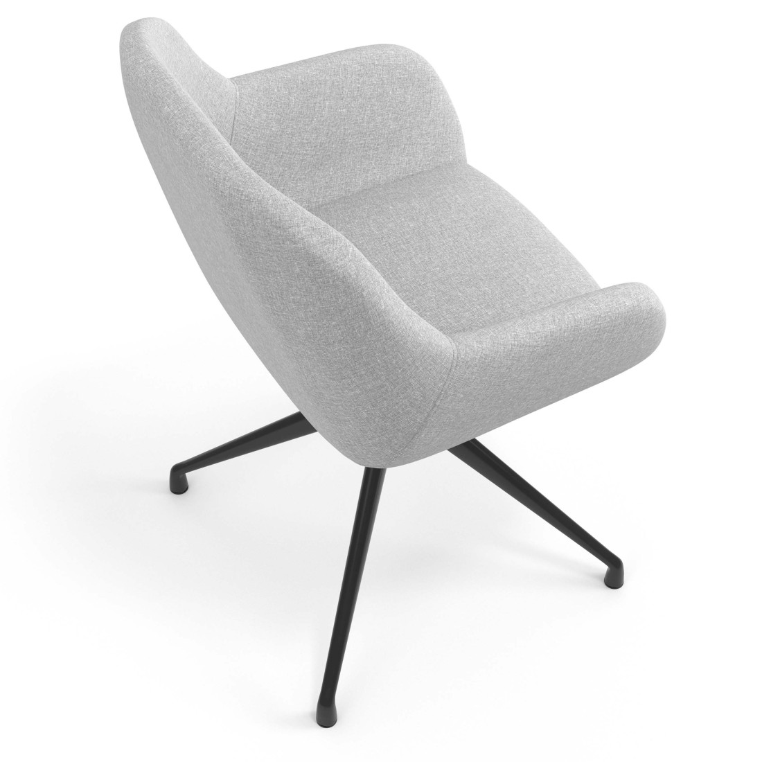 silla confidente gris moon giratoria 7