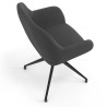 silla confidente antracita moon giratoria 7