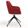 silla confidente rojo moon giratoria 3