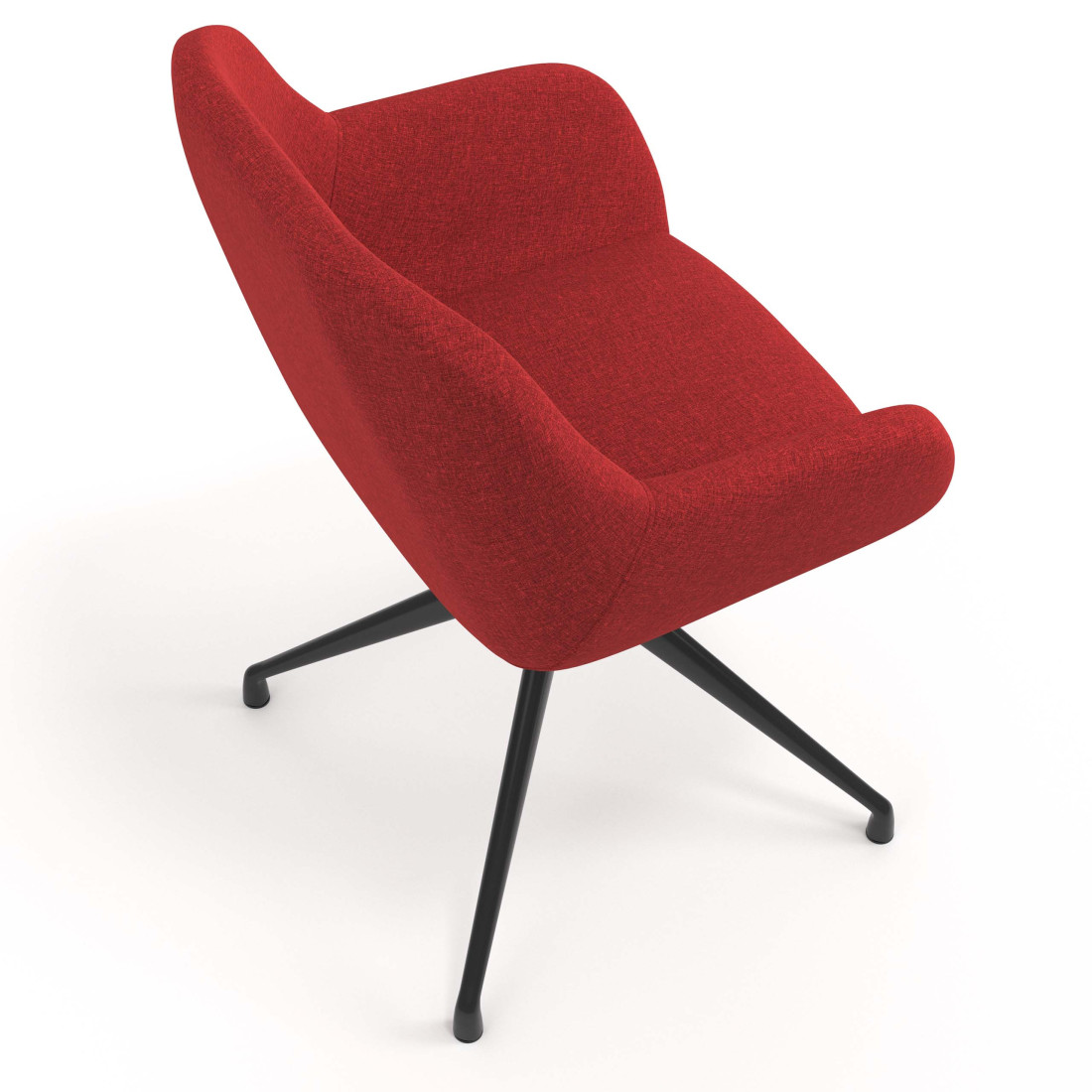 silla confidente rojo moon giratoria 7
