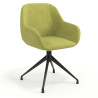 Silla de reuniones Moon Base de aluminio giratoria - VERDE