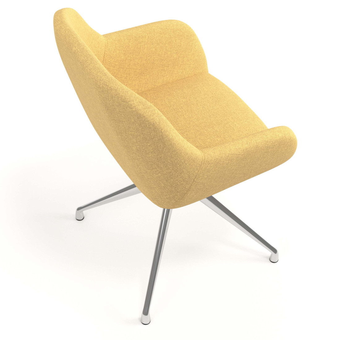 silla confidente amarillo moon giratoria 7