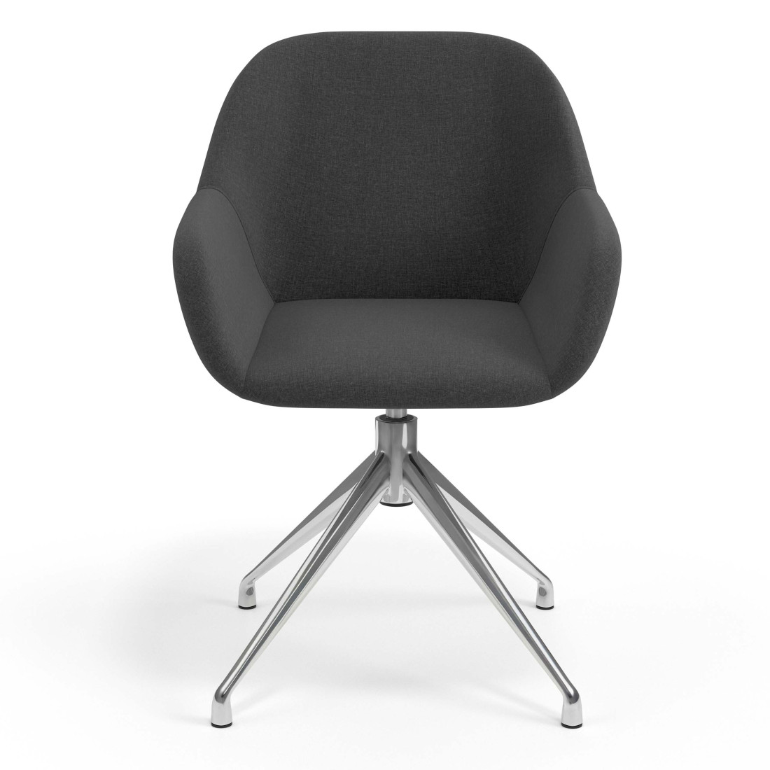 silla confidente antracita moon giratoria 4