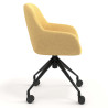 silla confidente amarillo moon giratoria con ruedas 3