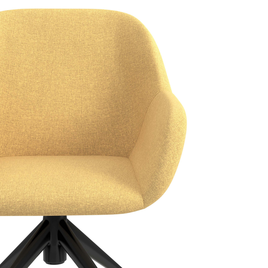 silla confidente amarillo moon giratoria con ruedas 5