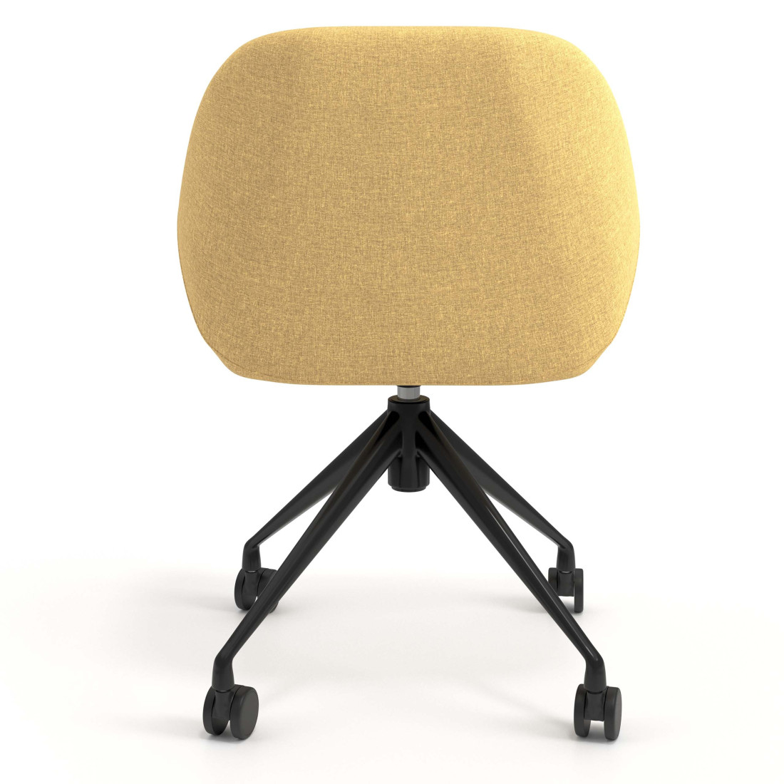 silla confidente amarillo moon giratoria con ruedas 6