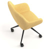 silla confidente amarillo moon giratoria con ruedas 7