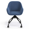 silla confidente azul moon giratoria con ruedas 4