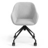 silla confidente gris moon giratoria con ruedas 4
