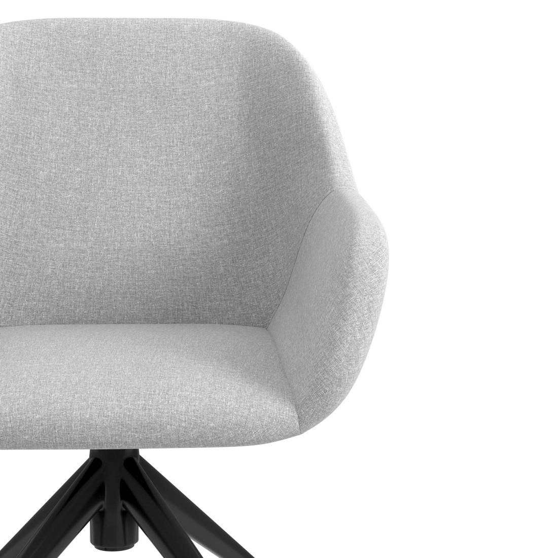 silla confidente gris moon giratoria con ruedas 5