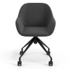 silla confidente antracita moon giratoria con ruedas 4