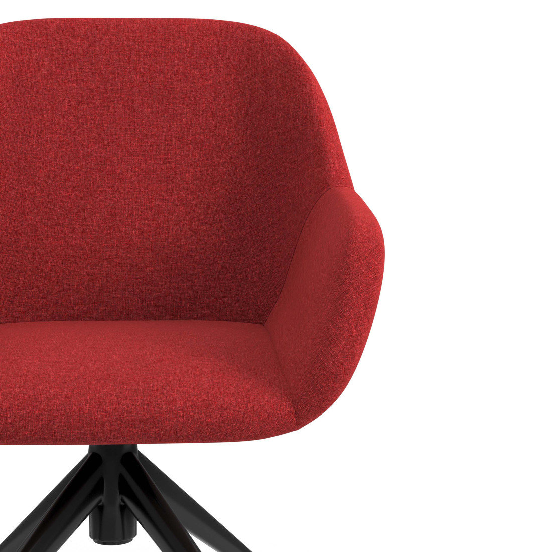 silla confidente rojo moon giratoria con ruedas 5