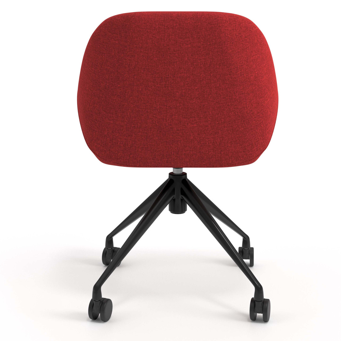 silla confidente rojo moon giratoria con ruedas 6