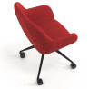 silla confidente rojo moon giratoria con ruedas 7