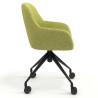 silla confidente verde moon giratoria con ruedas 3